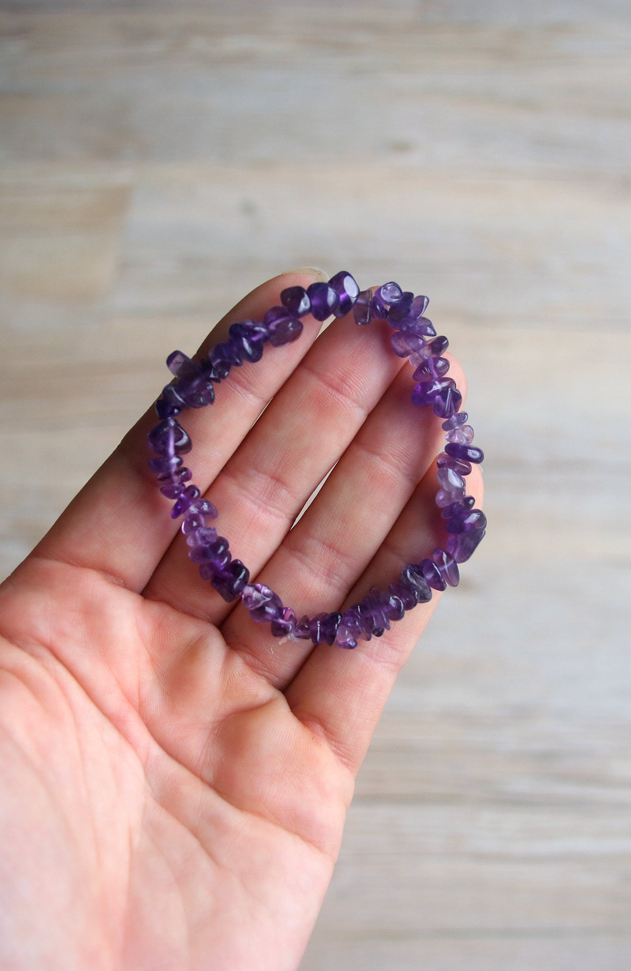 Amethyst Chip Bracelet